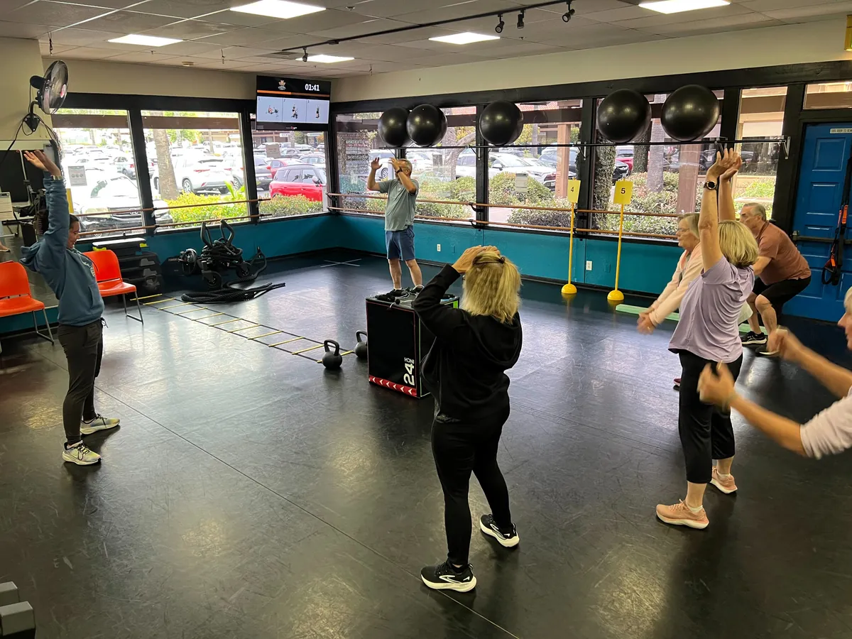 A Hoot Camp circuit class in action at Wise Owl Fit