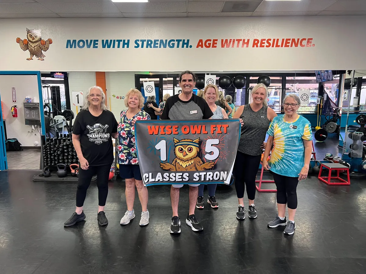 Wise Owl Fit members marking 15 classes strong
