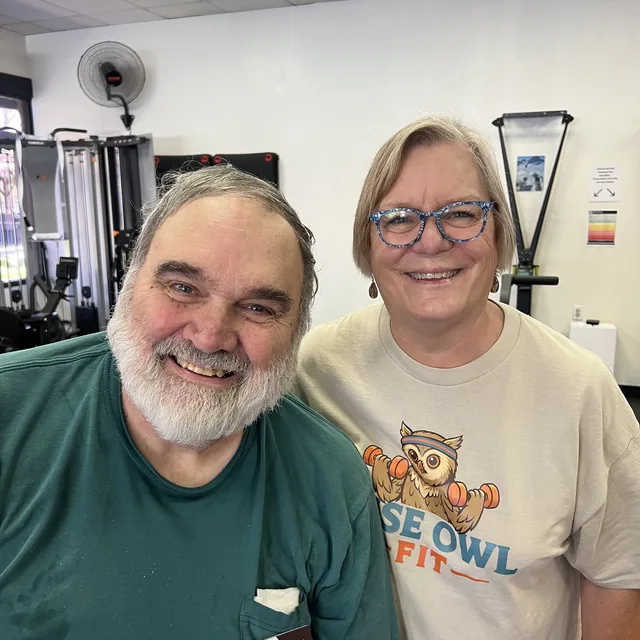 John and Sherry at Wise Owl Fit